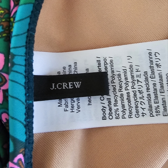 J.CREW  Women's Eco Plunge V-neck One-piece  Paisley  Plus size 24 - Picture 8 of 8